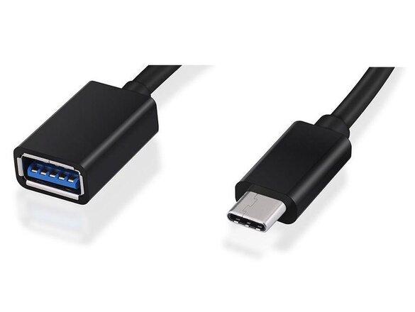 obrazok z galerie CNS USB 3.0 kábel, Super-speed 5Gbps, 9pin, A/female - C/male, 1m, čierny