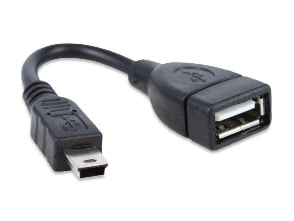 obrazok z galerie Adaptér OTG USB Mini, bulk (Kabel USB AF/mini BM)