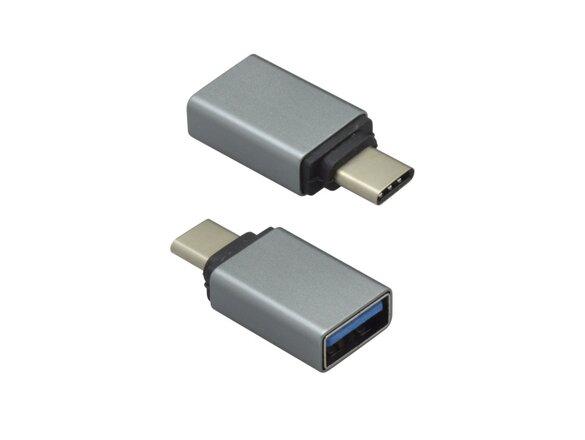 obrazok z galerie Metal OTG adaptér USB-C /USB čierny