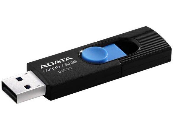 obrazok z galerie 32 GB . USB kľúč . ADATA DashDrive™ Value UV320 USB 3.1, Black/Blue AUV320-32G-RBKBL