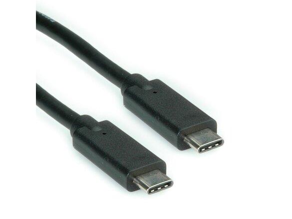 obrazok z galerie CNS USB 3.1 kábel, Gen2 10Gbps, full pin, C/male - C/male, 1m, čierny