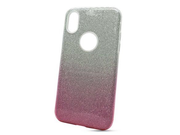 obrazok z galerie Puzdro 3in1 Shimmer TPU iPhone X/Xs - strieborno-ružové*