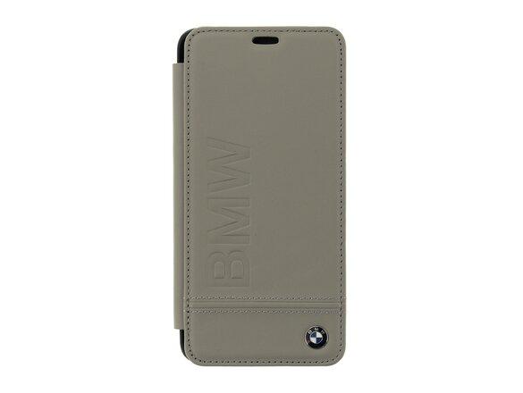 obrazok z galerie BMFLBKS9LLLST BMW Signature Real Leather Book Case Taupe pro Samsung G965 Galaxy S9 Plus