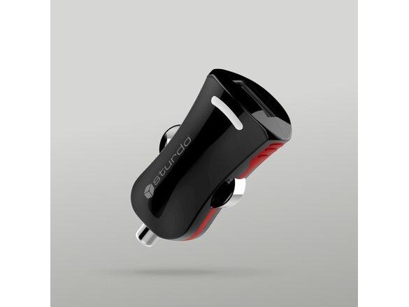 obrazok z galerie USB autonabíjačka Sturdo Pro Sport, 2A, čierna