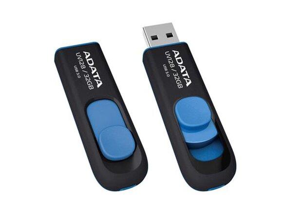 obrazok z galerie 64 GB . USB kľúč . ADATA DashDrive™ Classic UV128 USB 3.0, čierno-modrý AUV128-64G-RBE