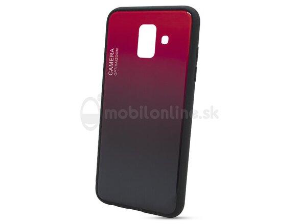 obrazok z galerie Puzdro Gradient Glass TPU Samsung Galaxy A6 A600 - červené
