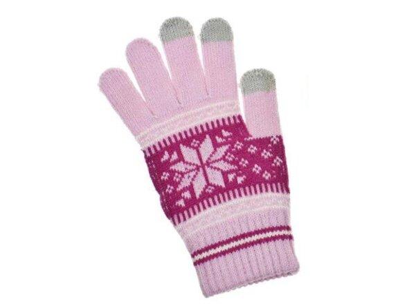 obrazok z galerie Dámske rukavice na dotykový displej - ružové