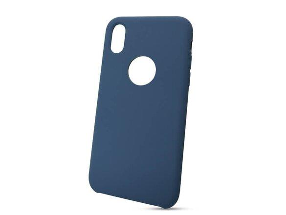 obrazok z galerie Puzdro Liquid TPU iPhone X/XS (výrez na logo) - tmavo-modré