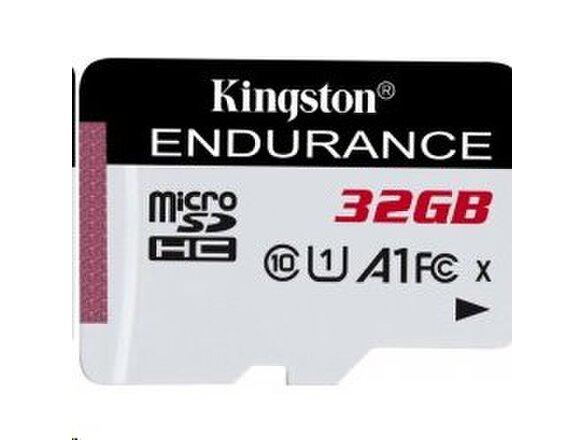 obrazok z galerie 32 GB . microSD karta Kingston High Endurance Class 10 UHS-I U1 (r95MB/s, w30MB/s) bez adaptéra
