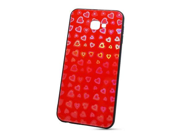 obrazok z galerie Puzdro Glass Reflect TPU Samsung Galaxy J4+ J415 Srdcia - červené