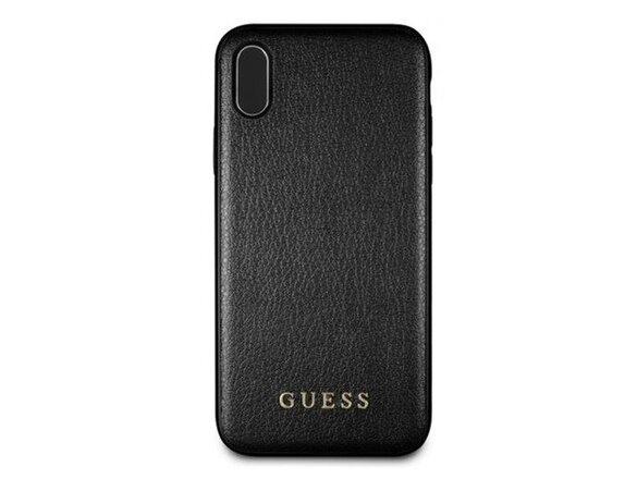 obrazok z galerie GUHCI65IGLBK Guess PU Leather Hard Case Iridescent Black pro iPhone XS Max