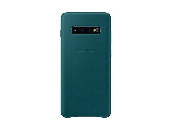 obrazok z galerie EF-VG975LGE Samsung Leather Cover Green pro G975 Galaxy S10 Plus (EU Blister)