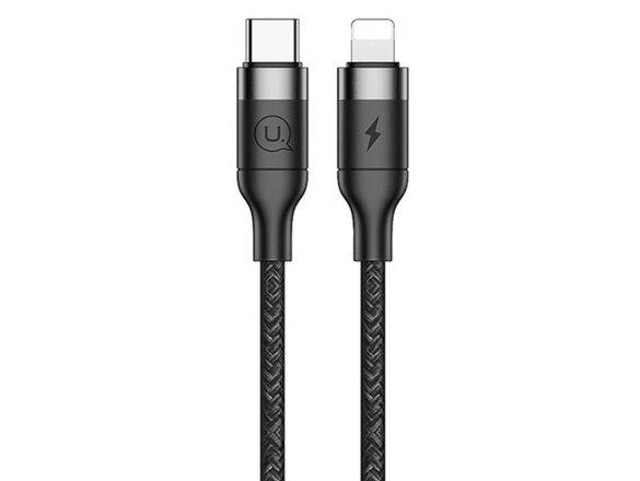 obrazok z galerie Kábel USAMS SJ350 Lightning - USB-C 1.2m, podpora PD rýchlonabíjania (18W)  (EU Blister) - čierny