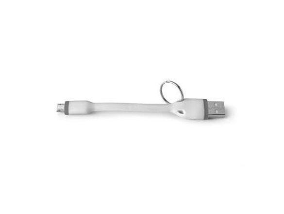 obrazok z galerie Prívesok na kľúče CELLY USB kábel s MicroUSB konektorom 12cm Biely