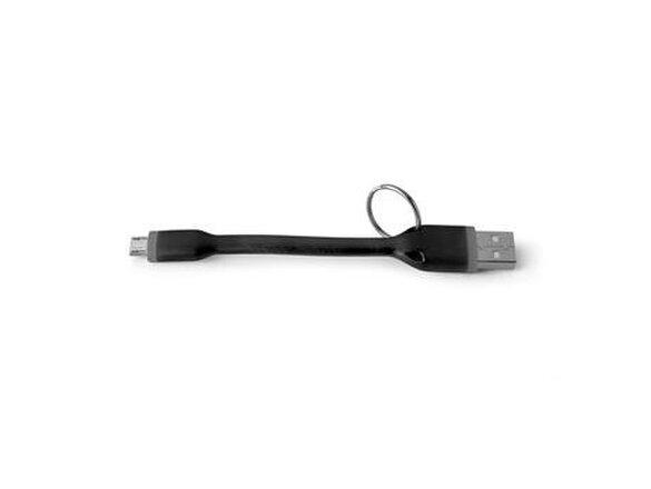 obrazok z galerie Prívesok na kľúče CELLY USB kábel s MicroUSB konektorom 12cm Čierny