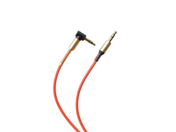 obrazok z galerie mobilNET Lomený kábel AUX 2x3.5mm jack 1m Červený