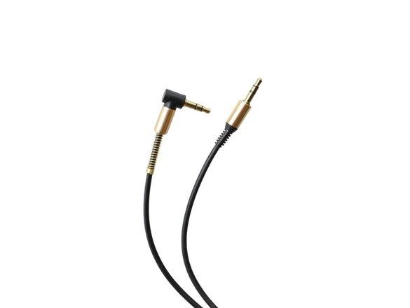 obrazok z galerie mobilNET Lomený kábel AUX 2x3.5mm jack 1m Čierny