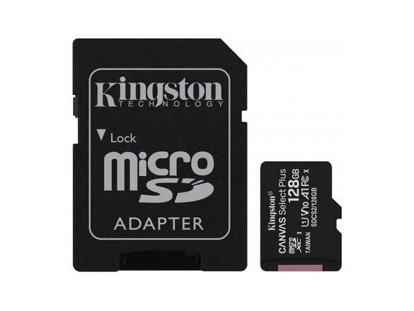 obrazok z galerie 128GB microSDXC Kingston Canvas Select Plus  A1 CL10 100MB/s + adapter