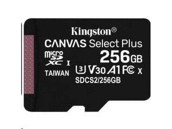 obrazok z galerie 256GB microSDXC Kingston Canvas Select Plus  A1 CL10 100MB/s bez adapteru