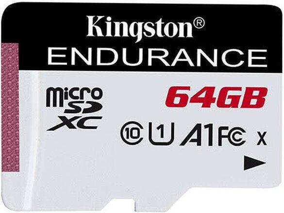 obrazok z galerie MicroSDXC karta KINGSTON 64GB High Endurance Class 10 UHS-I U1 (r95MB/s, w30MB/s) (bez adaptéra)