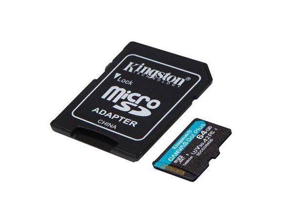 obrazok z galerie 64GB microSDXC Kingston Canvas Go! Plus A2 U3 V30 170MB/s + adapter