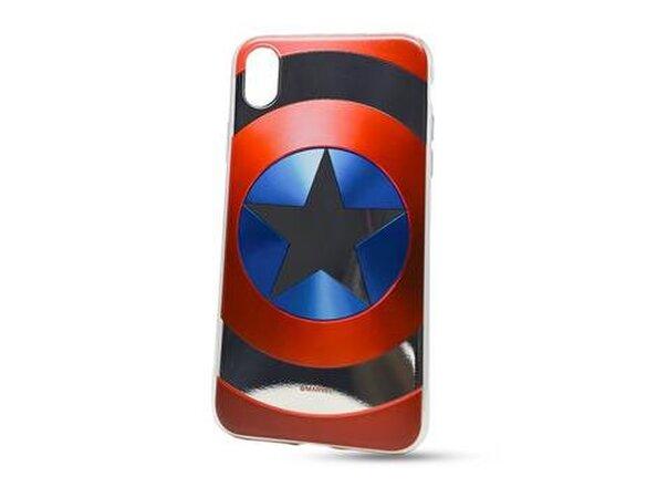 obrazok z galerie Puzdro Marvel TPU iPhone X/Xs Captain America vzor 025 (licencia) - silver