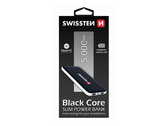obrazok z galerie SWISSTEN BLACK CORE SLIM POWER BANK 5000 mAh