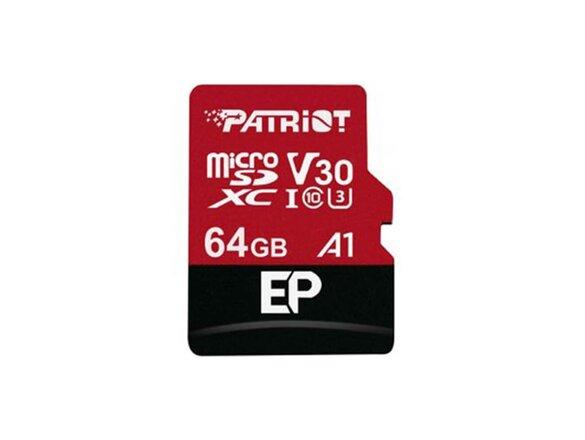 obrazok z galerie 64GB microSDXC Patriot V30 A1, class 10 U3 100/80MB/s + adapter
