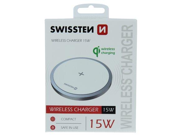 obrazok z galerie Bezdrôtová nabíjačka Swissten Wireless Charger 15W Biela