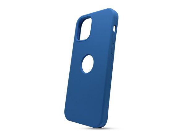 obrazok z galerie Puzdro Liquid TPU iPhone 12/12 Pro (6.1) - modré (výrez na logo)