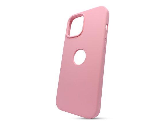 obrazok z galerie Puzdro Liquid TPU iPhone 12 Pro Max (6.7) - svetlo ružové (výrez na logo)