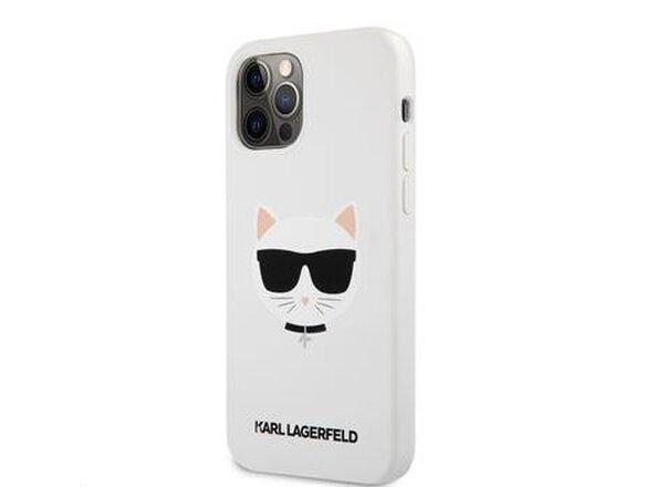 obrazok z galerie KLHCP12LSLCHWH Karl Lagerfeld Choupette Head Silikonový Kryt pro iPhone 12 Pro Max 6.7 White