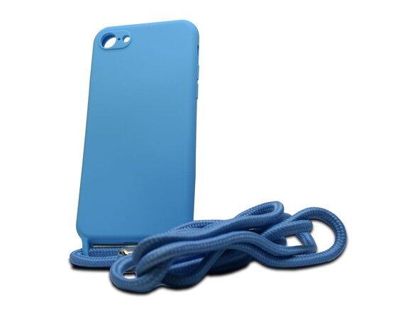 obrazok z galerie Puzdro Liquid Strap TPU iPhone 7/8/SE 2020/SE 2022 - svetlo modré