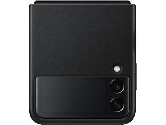 obrazok z galerie EF-VF711LBE Samsung Kožený Kryt pre Galaxy Z Flip3/Flip4 čierny