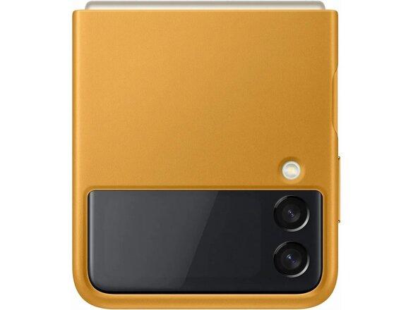 obrazok z galerie EF-VF711LYE Samsung Kožený Kryt pro Galaxy Z Flip 3/Flip 4 Mustard
