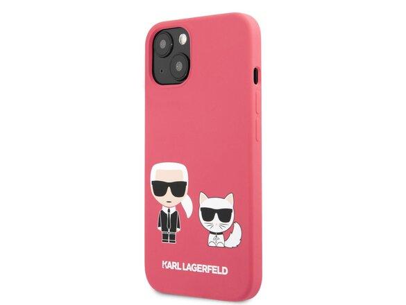 obrazok z galerie KLHCP13SSSKCP Karl Lagerfeld and Choupette Liquid Silicone Pouzdro pro iPhone 13 mini Red