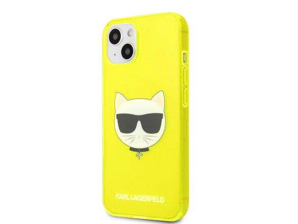 obrazok z galerie KLHCP13MCHTRY Karl Lagerfeld TPU Choupette Head Kryt pro iPhone 13 Fluo Yellow