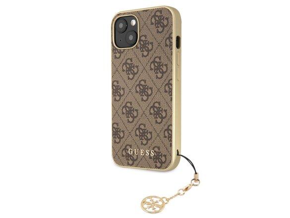 obrazok z galerie GUHCP13MGF4GBR Guess 4G Charms Zadní Kryt pro iPhone 13 Brown