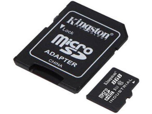 obrazok z galerie 8GB microSDHC Kingston Industrial C10 A1 pSLC s adaptérem