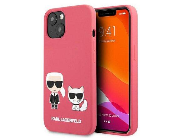 obrazok z galerie Karl Lagerfeld for iPhone 13 Pro / 13 6,1'' KLHCP13LSSKCP pink hard case Silicone Karl & Choupette
