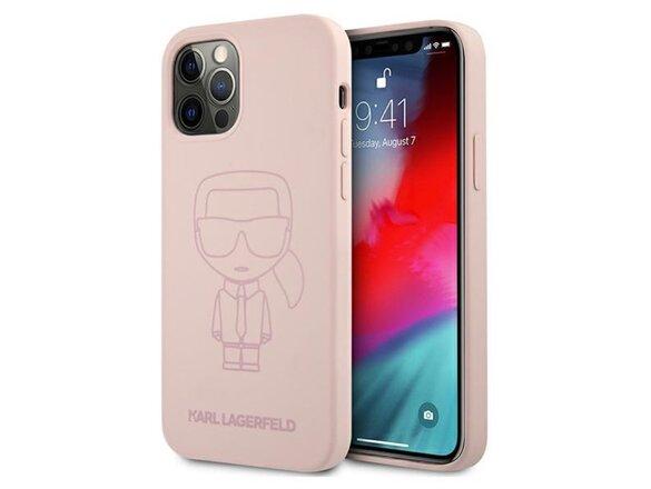 obrazok z galerie Karl Lagerfeld case for iPhone 12 Pro Max 6,7&quot; KLHCP12LSILTTPI pink hard case Silicone Iconic