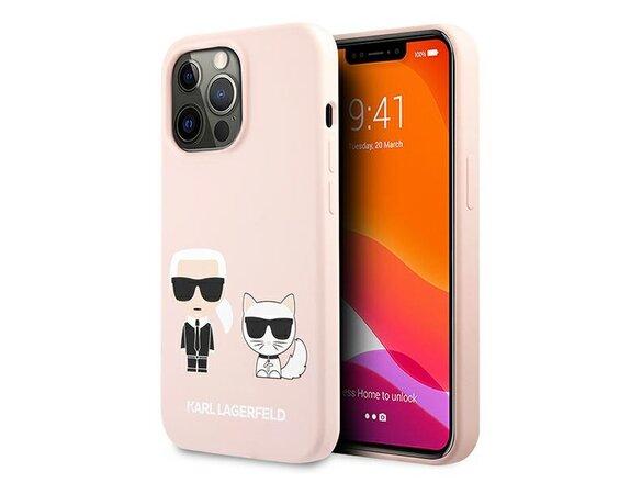 obrazok z galerie Karl Lagerfeld case for iPhone 13 Pro / 13 6,1&quot; KLHCP13LSSKCI hard case light pink Silicone Ka