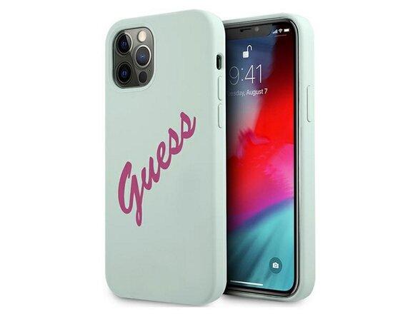 obrazok z galerie Guess case for iPhone 12 / 12 Pro 6,1&quot; GUHCP12MLSVSBF blue-fuchsia hard case Silicone Vintage