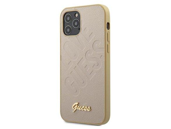 obrazok z galerie Guess case for iPhone 12 Pro Max 6,7&quot; GUHCP12LPUILGLG gold hard case Iridescent Love Script Go
