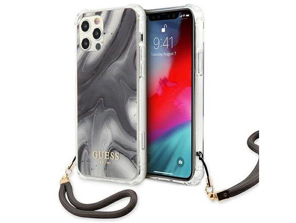 obrazok z galerie Guess case for iPhone 12 Pro Max 6,7&quot; GUHCP12LKSMAGR grey hard case Marble Collection