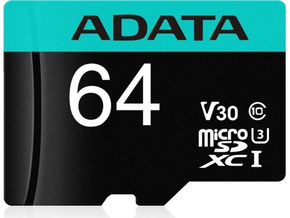 obrazok z galerie MicroSDXC karta A-DATA 64GB U3 V30S až 95MB/s + adaptér