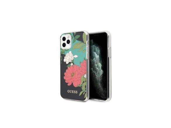 obrazok z galerie Guess case for iPhone 11 Pro GUHCN58IMLFL01 black hard case Flower Collection