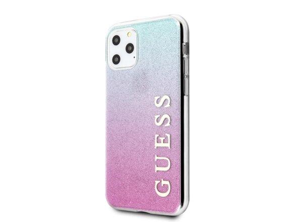 obrazok z galerie Guess case for iPhone 11 Pro Max GUHCN65PCUGLPBL pink-blue hard case Glitter Gradient