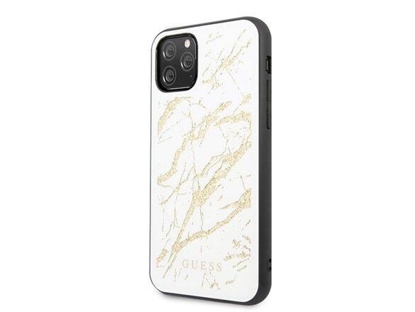 obrazok z galerie Guess case for iPhone 11 Pro Max GUHCN65MGGWH white hard case Gold Glitter Marble