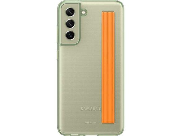 obrazok z galerie Samsung polopriehľadný zadný kryt s pútkom pre S21 FE, zelený
